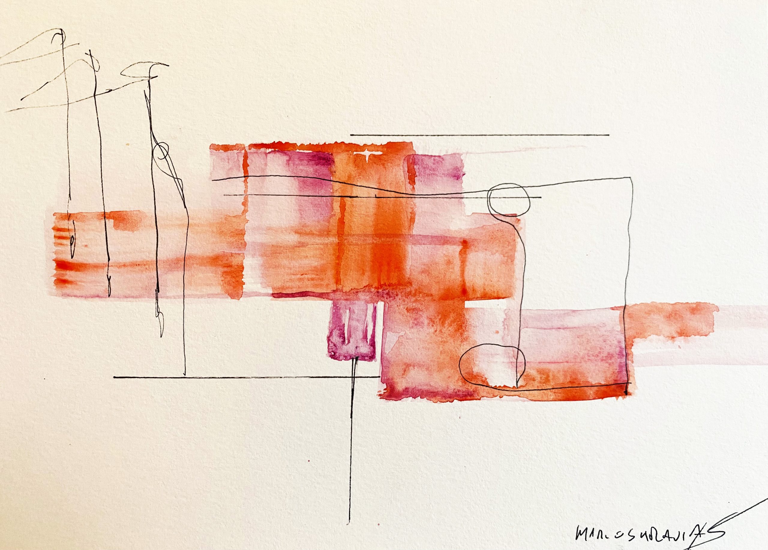 Atelier Mario Saravia, Gouache abstraite