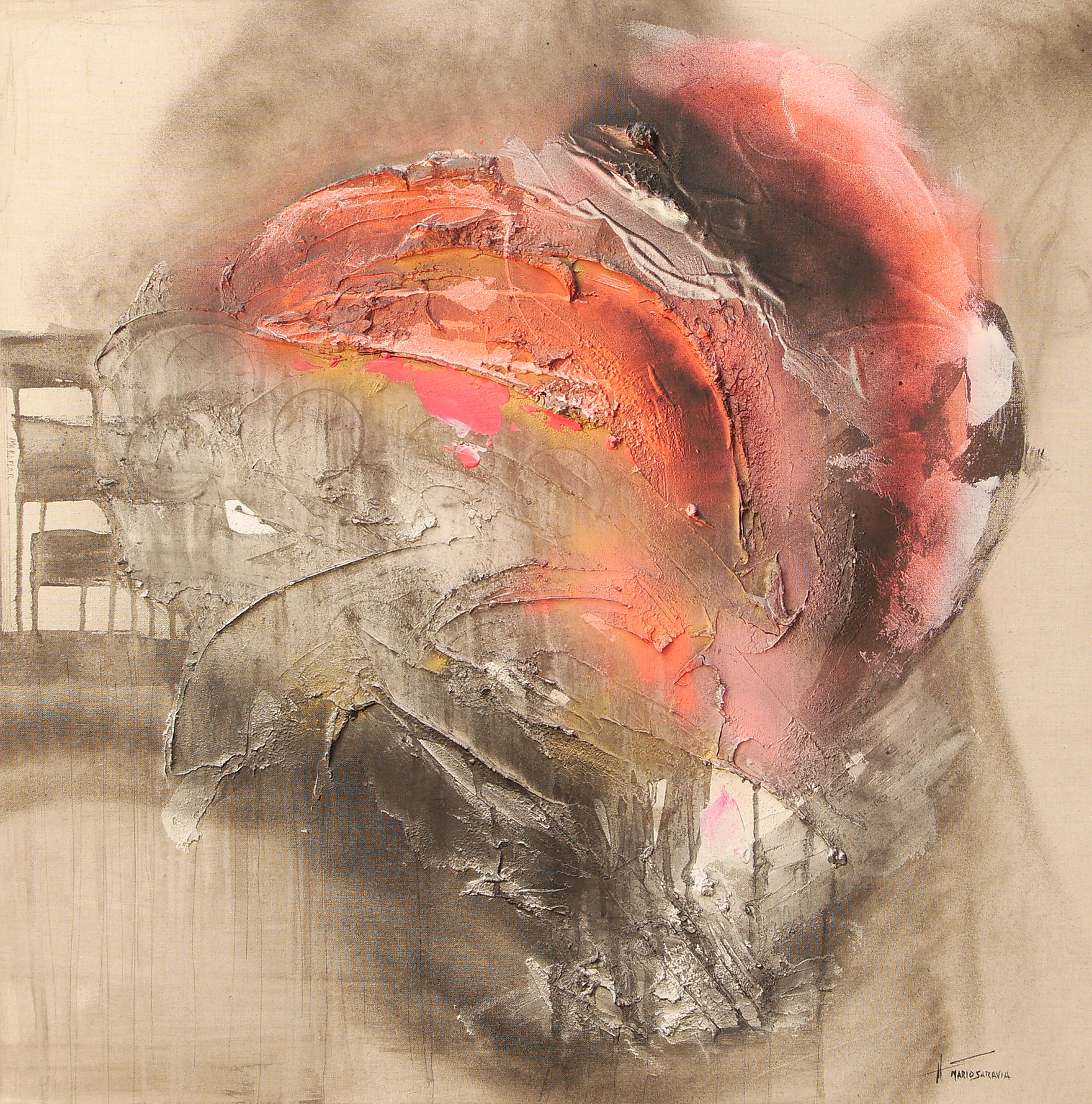 Atelier Mario Saravia, peinture abstraite