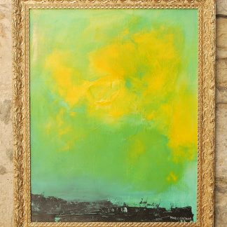 Atelier Mario Saravia, Peinture acrylique avec cadre de récupération