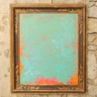 Atelier Mario Saravia, Peinture acrylique avec cadre de récupération