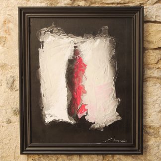 Atelier Mario Saravia, peinture avec cadre de récupération