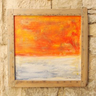 Atelier Mario Saravia, Peinture acrylique avec cadre de récupération