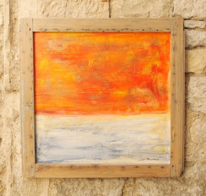 Atelier Mario Saravia, Peinture acrylique avec cadre de récupération
