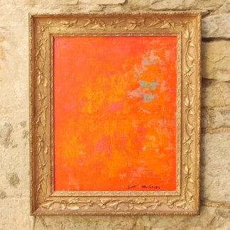 Atelier Mario Saravia, Peinture acrylique avec cadre de récupération