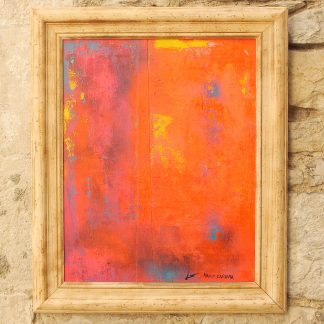 Atelier Mario Saravia, Peinture acrylique avec cadre de récupération