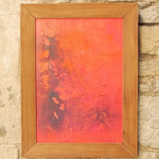 Atelier Mario Saravia, Peinture acrylique avec cadre de récupération